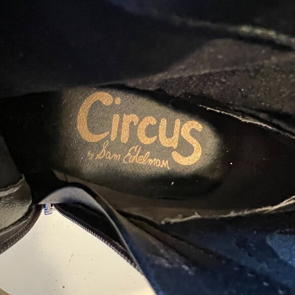 NWOT Circus by Sam Edelman Black & Gray Snakeskin Print Ankle Boots, Size 8M - Picture 12 of 13